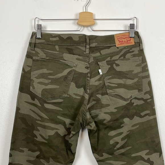 Levi's 711 Womens 30 Jeans Camo Green 5 Pocket Skinny Ankle Leg Casual Pants - Picture 9 of 12
